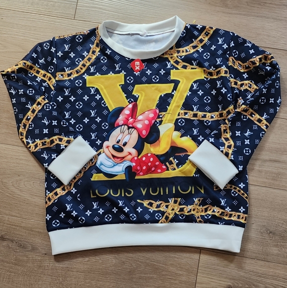 Blue and Yellow Chain Sweatshirt - Picture 1 of 2